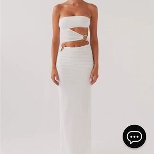 NWT - Peppermayo Exclusive - Into Pieces Mesh Maxi Dress - White - SIZE 4